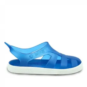 chanclas Pablosky azules con contraste de suela blanca