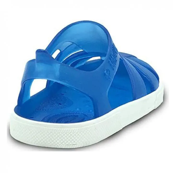 chanclas Pablosky azules con contraste de suela blanca