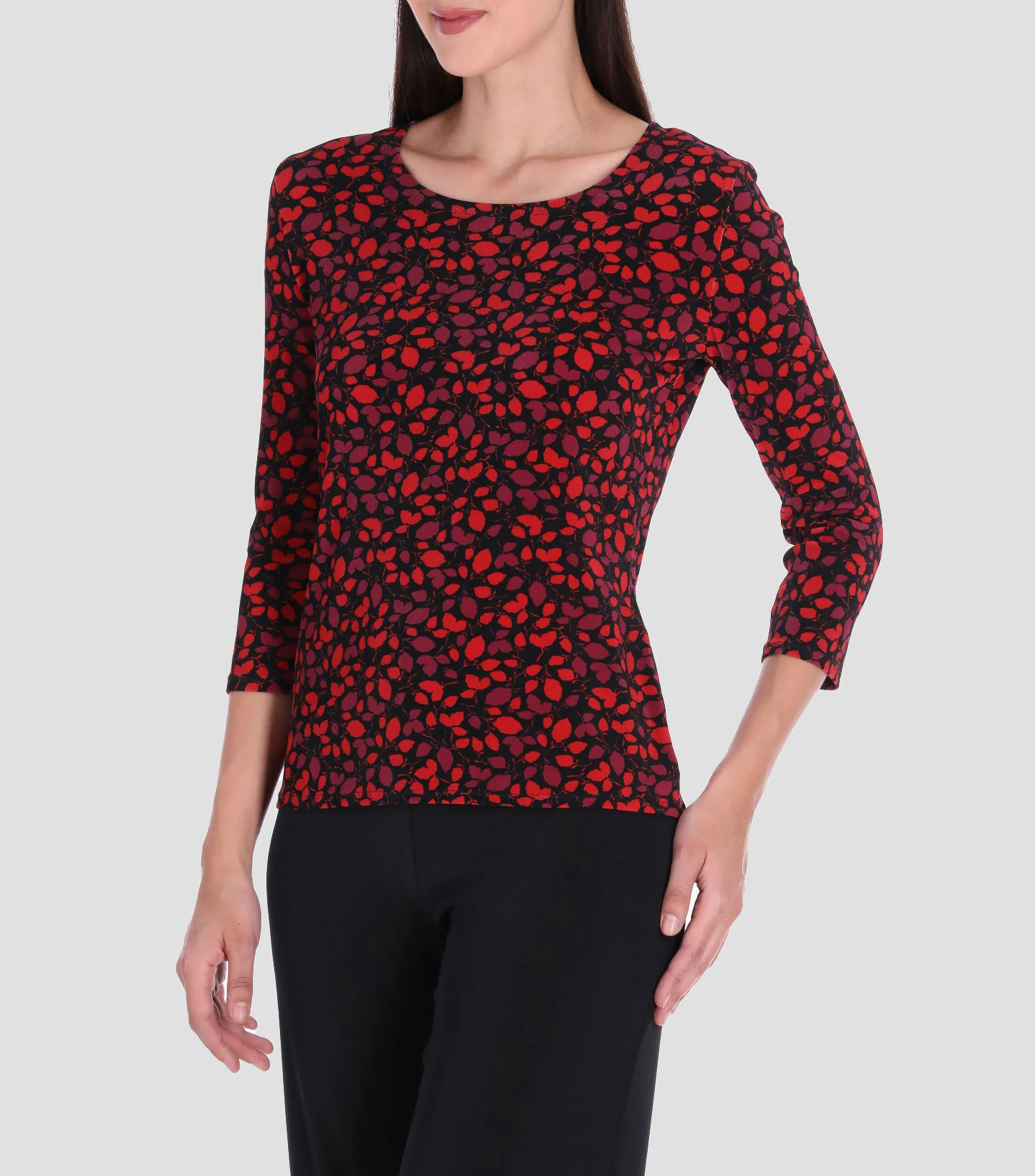 Charme Blusa con estampado manga 3,4 Petite Mujer