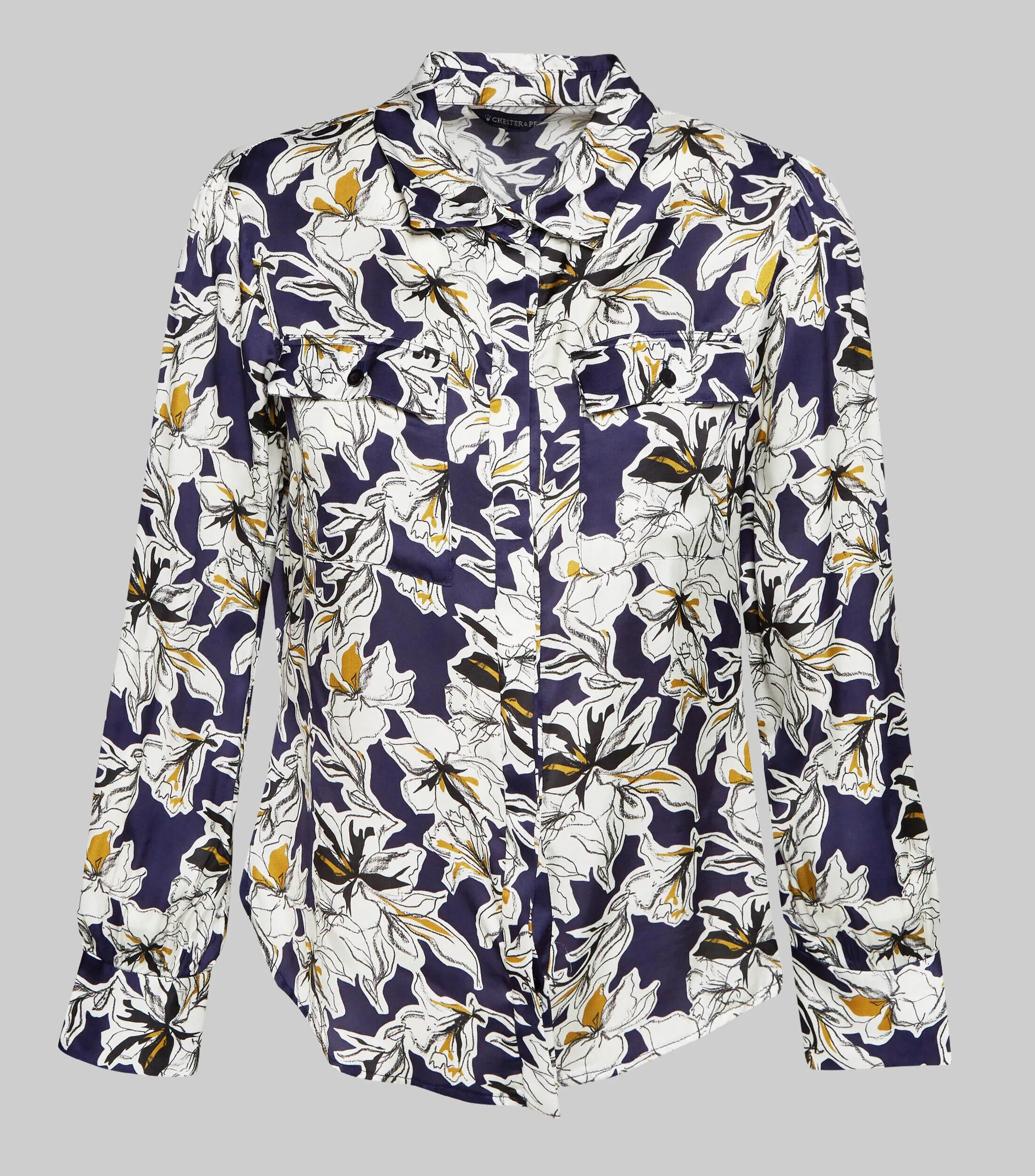 Chester & Peck Camisa estampada manga larga Mujer