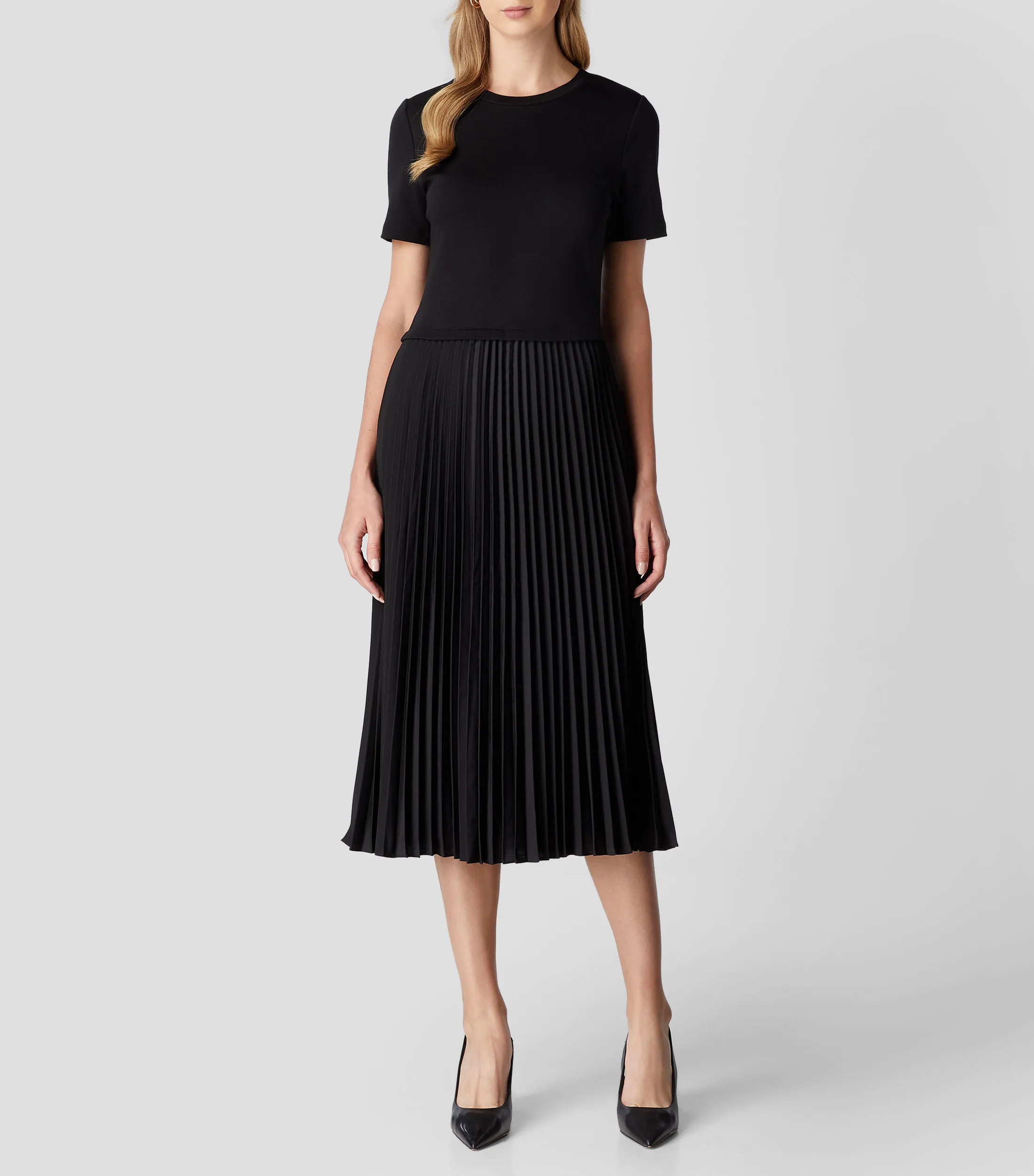 Claudie Pierlot Vestido largo con tablas Mujer