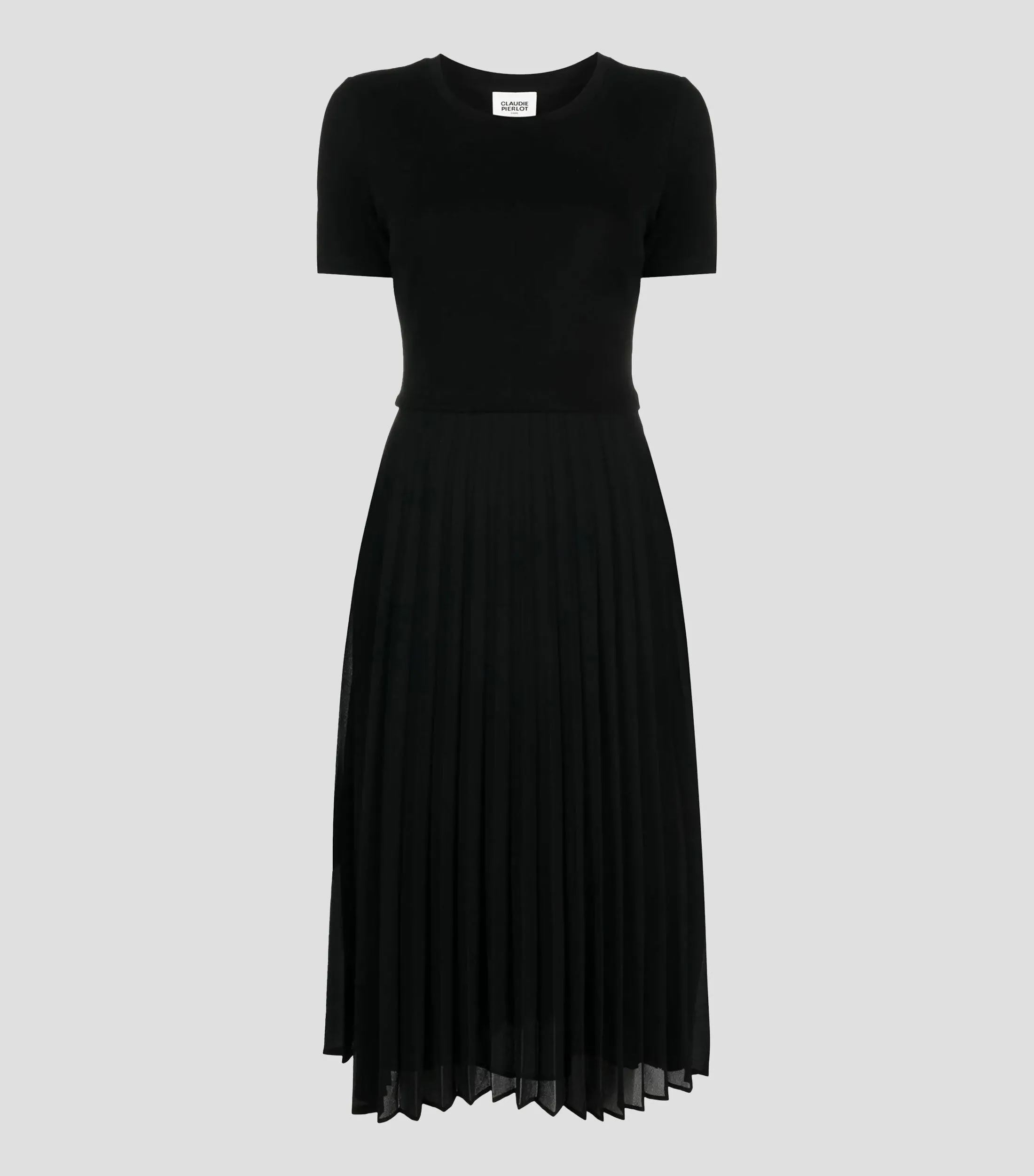 Claudie Pierlot Vestido largo con tablas Mujer