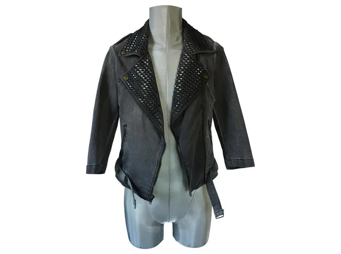 Current Elliott Chaqueta de motorista Plata Dorado Gris 