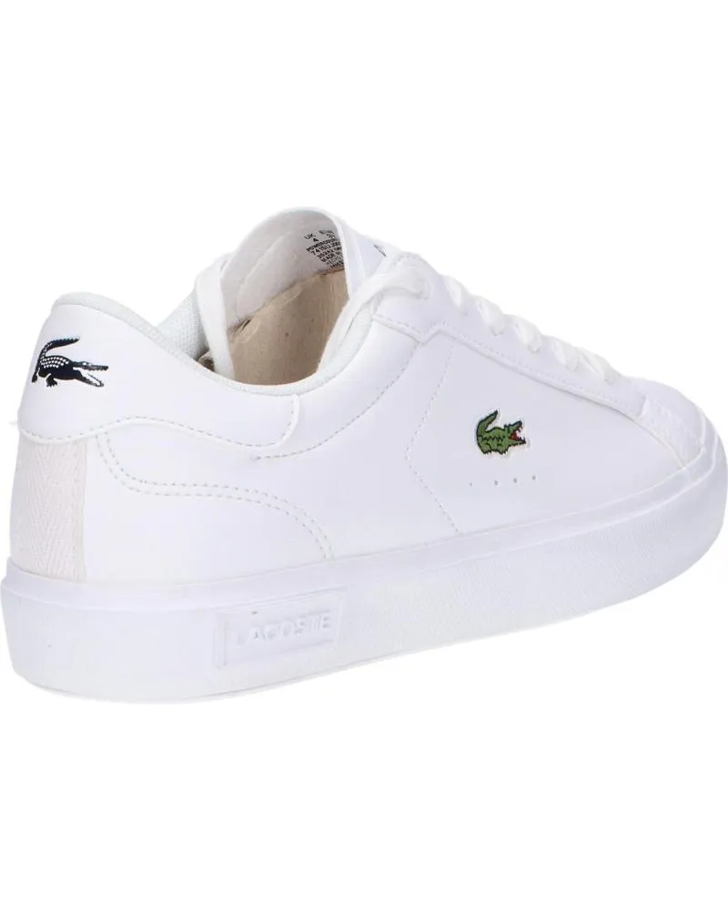 Deportivas de Mujer y Hombre y Niña y Niño LACOSTE 41SUJ0014 POWERCOURT 21G WHT-WHT