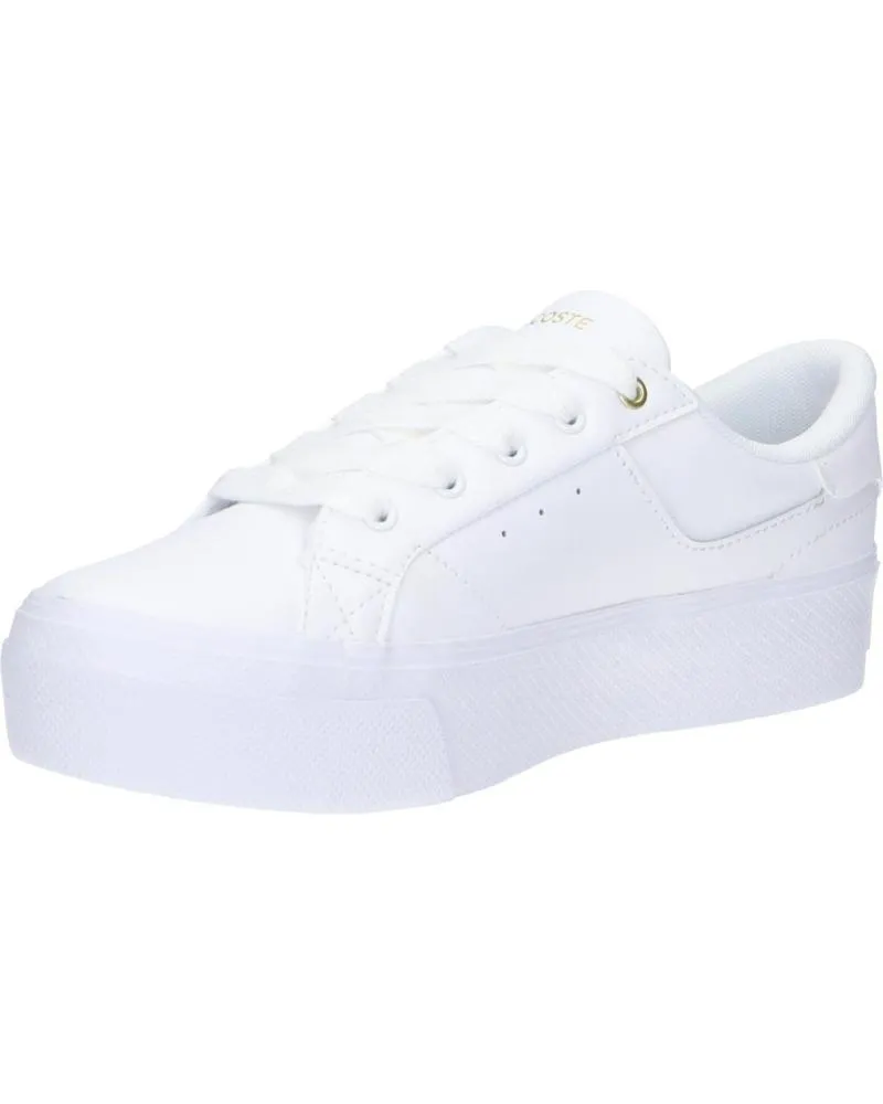 Deportivas de Mujer y Niña y Niño LACOSTE 47CFA0005 ZIANE PLATFORM 216 WHT-GLD