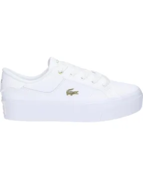 Deportivas de Mujer y Niña y Niño LACOSTE 47CFA0005 ZIANE PLATFORM 216 WHT-GLD