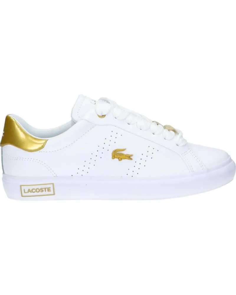 Deportivas LACOSTE  de Mujer y Niña 45SFA0034 POWERCOURT 2 0  216 WHT-GLD