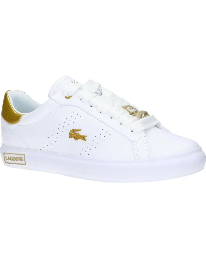 Deportivas LACOSTE  de Mujer y Niña 45SFA0034 POWERCOURT 2 0  216 WHT-GLD