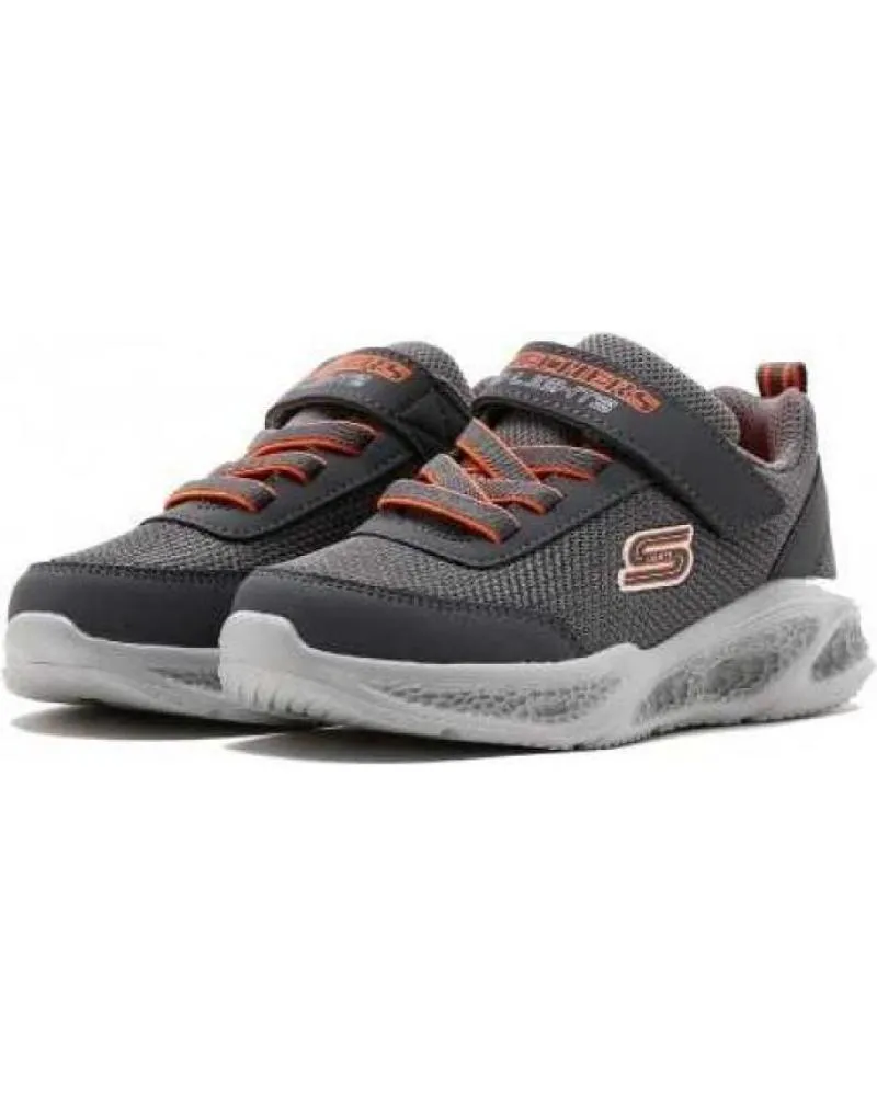 Deportivas SKECHERS  de Niña y Niño ZAPATILLA BEBE LUZ S 401675N CCOR  GRI