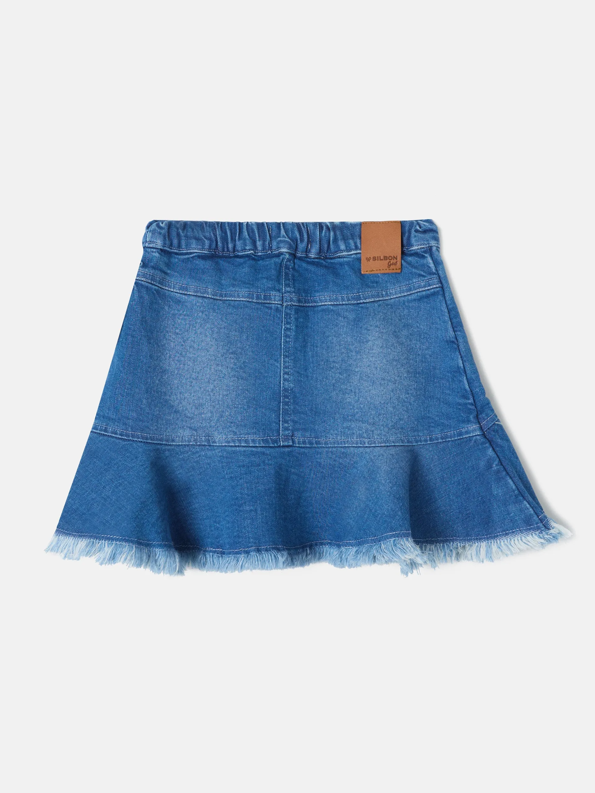 Falda girl volantes azul denim