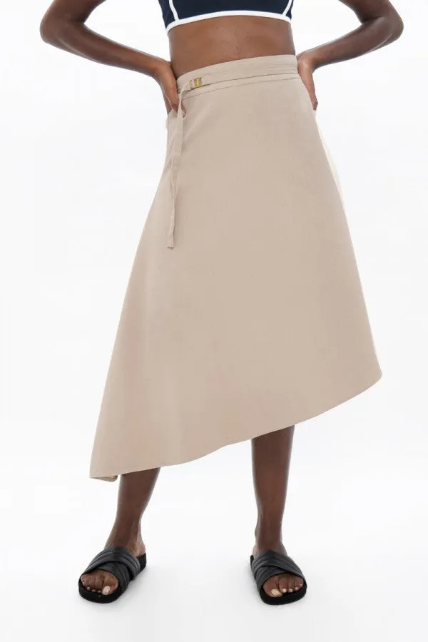 Falda Mallorca - Organic Cotton Asymmetric - Sand