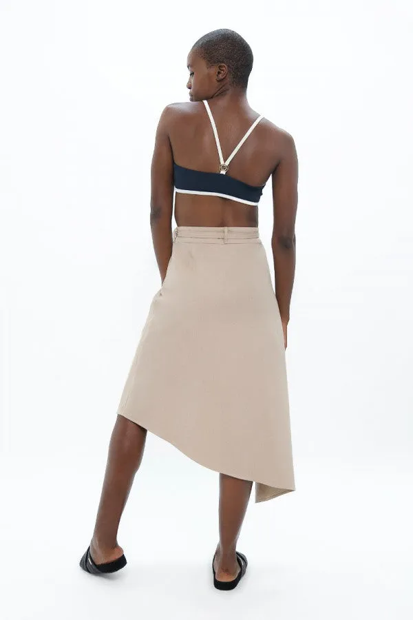 Falda Mallorca - Organic Cotton Asymmetric - Sand