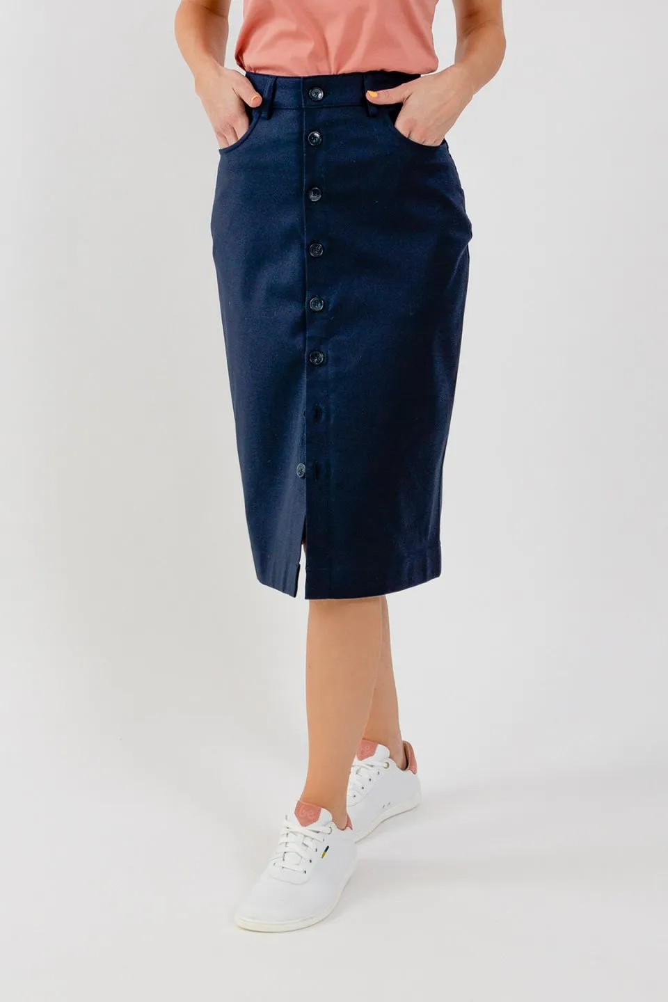 Falda midi de mujer Be Lenka Essentials - Navy