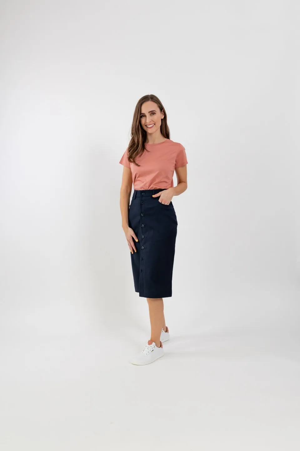 Falda midi de mujer Be Lenka Essentials - Navy