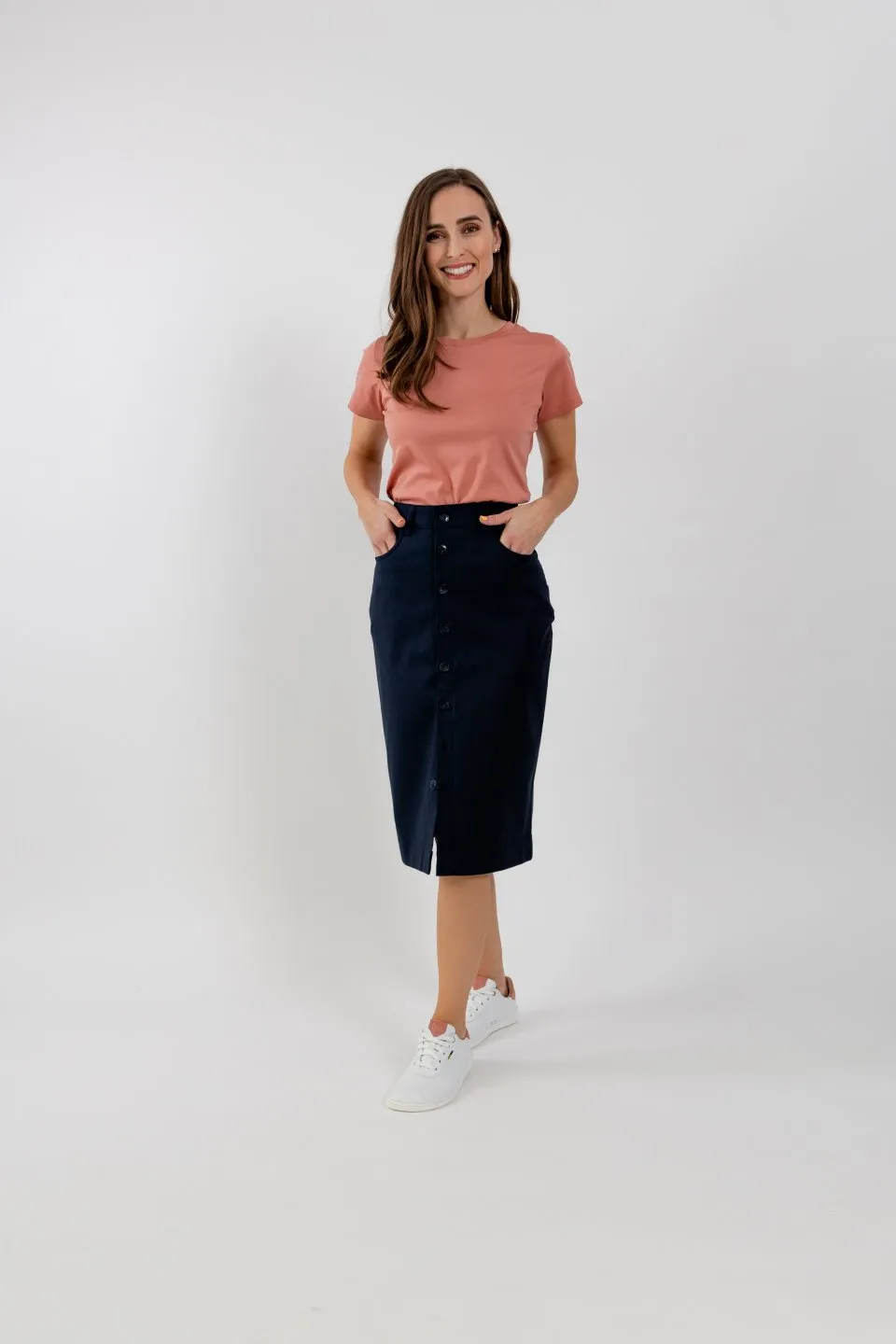 Falda midi de mujer Be Lenka Essentials - Navy