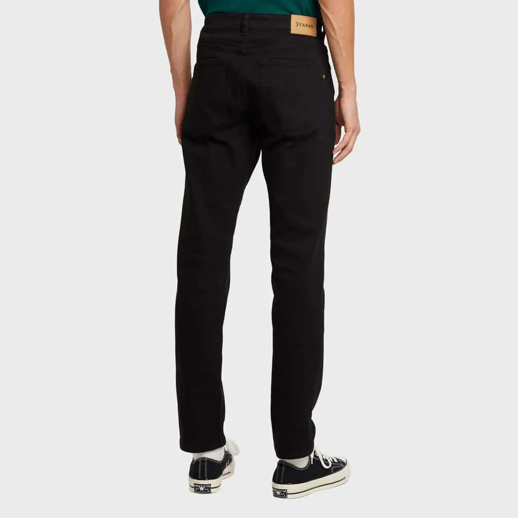 Farah – Pantalón Elm denim stretch black