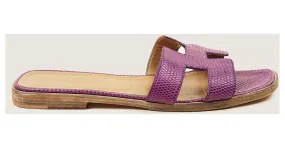 Hermès Sandalias Oran 39 Púrpura 