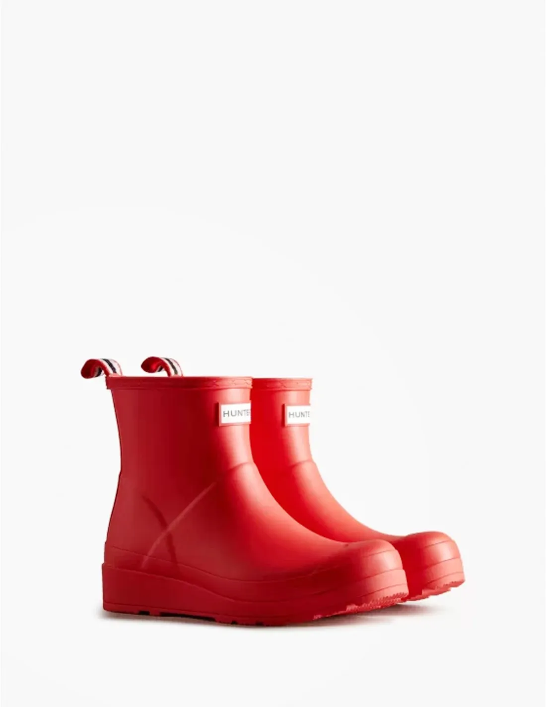 HUNTER Botas Agua Play Bajas Rojas