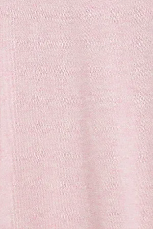 Jersey de punto color rosa vigoré con cuello de pico y logo bordado Rigby Go