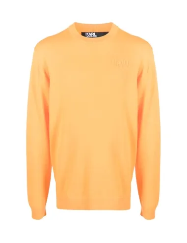 Jersey naranja con cuello redondo