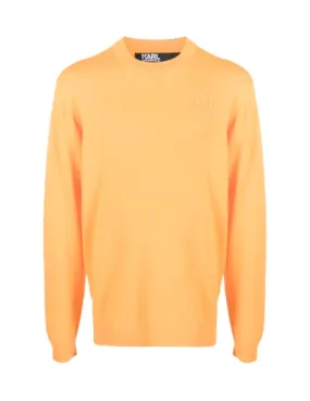 Jersey naranja con cuello redondo