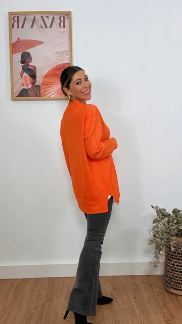 Jersey Punto Oversize Naranja