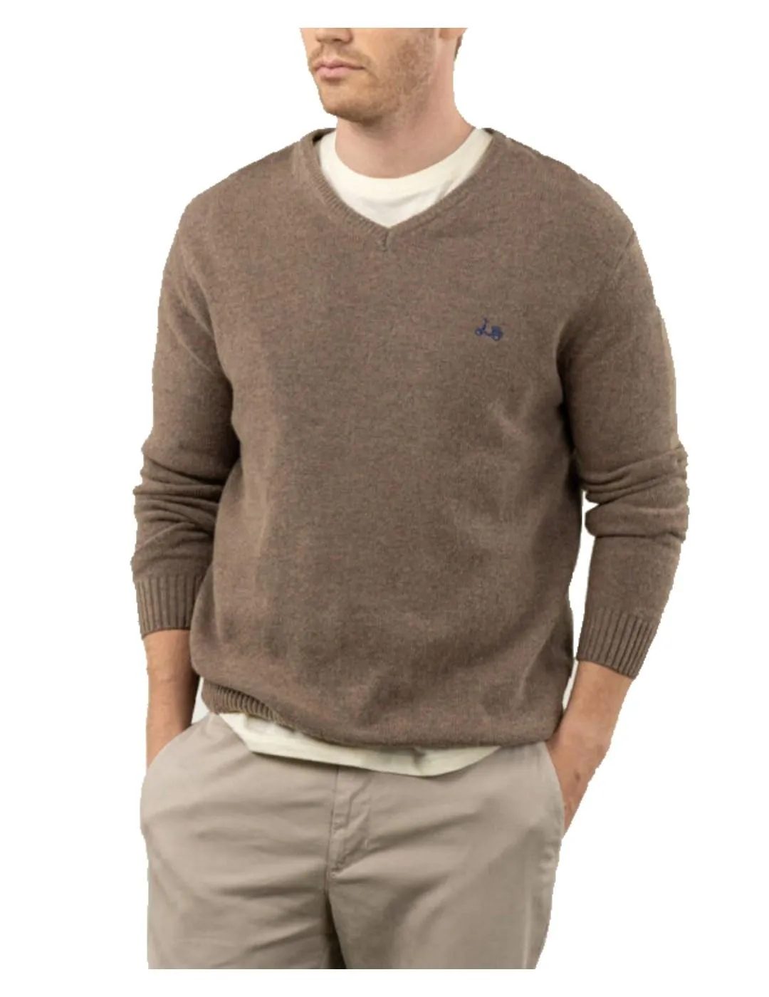 Jersey V Neck Wool Scotta