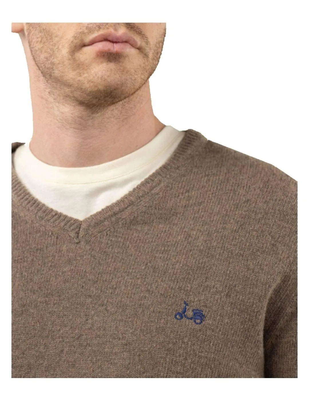 Jersey V Neck Wool Scotta