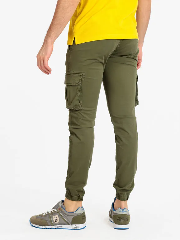 Johnny Looper Pantalones cargo con vuelta para hombre