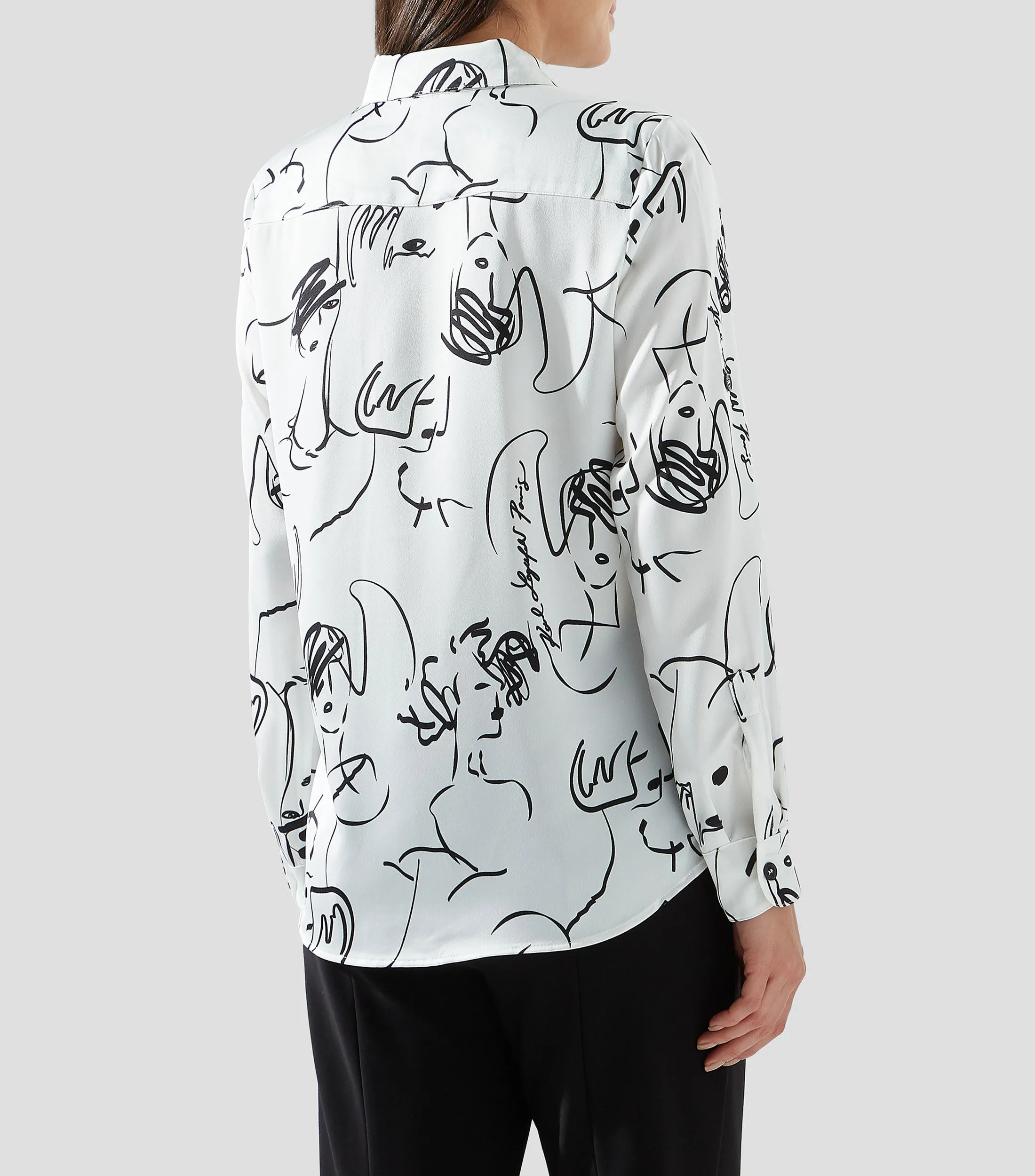 Karl Lagerfeld Camisa estampada de manga larga Mujer