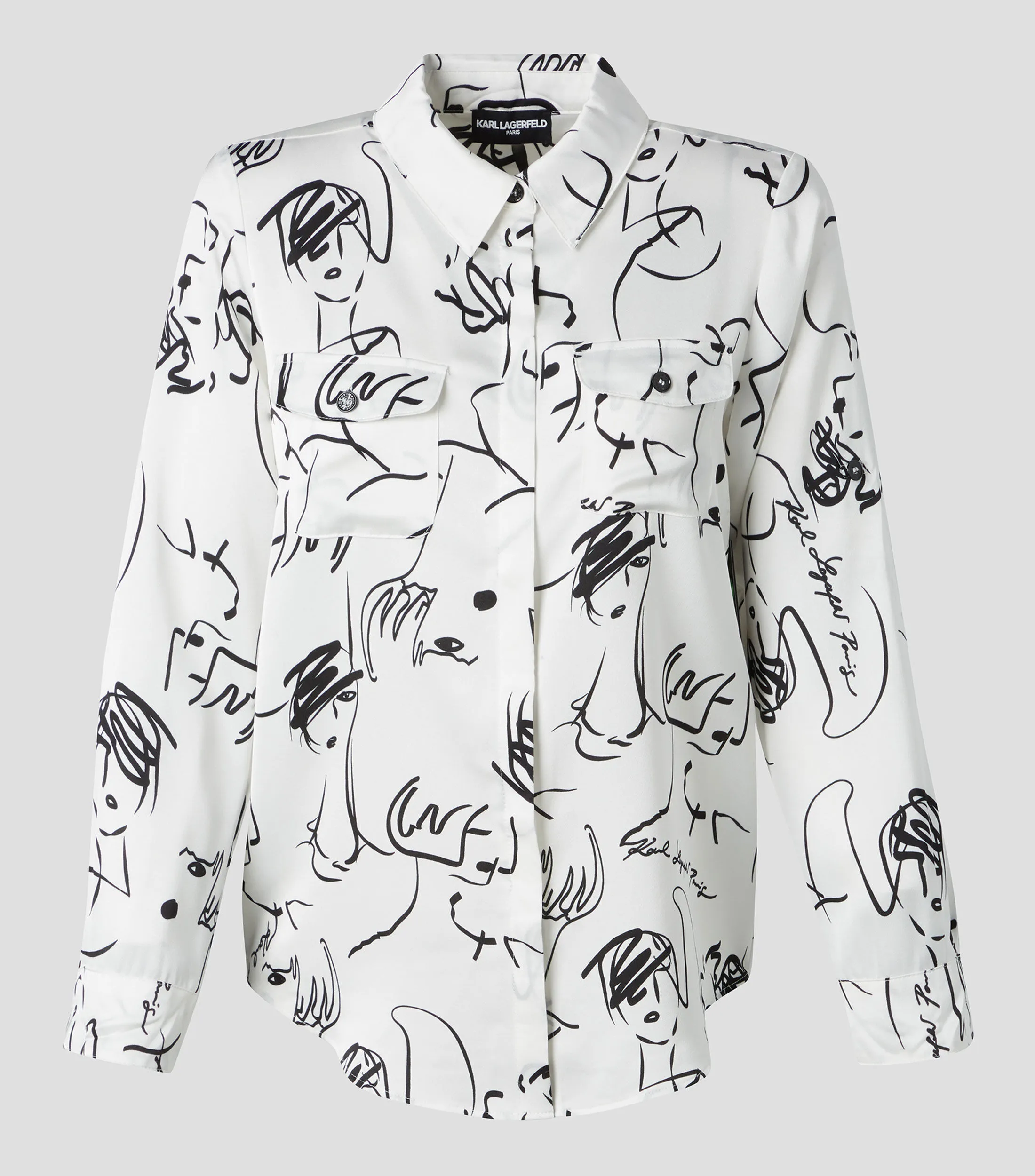 Karl Lagerfeld Camisa estampada de manga larga Mujer