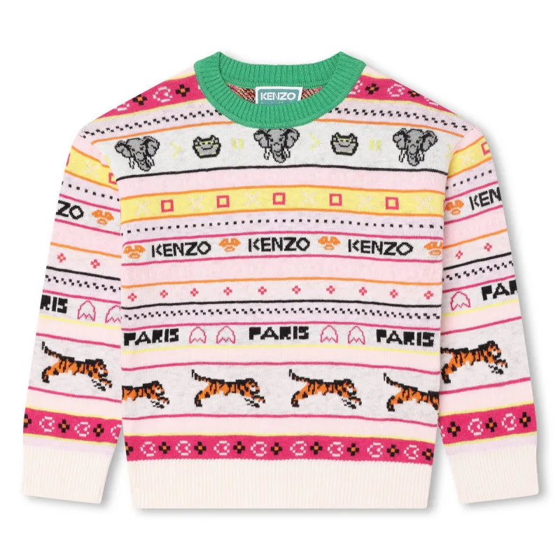 KENZO KIDS Jersey de jacquard multicolor