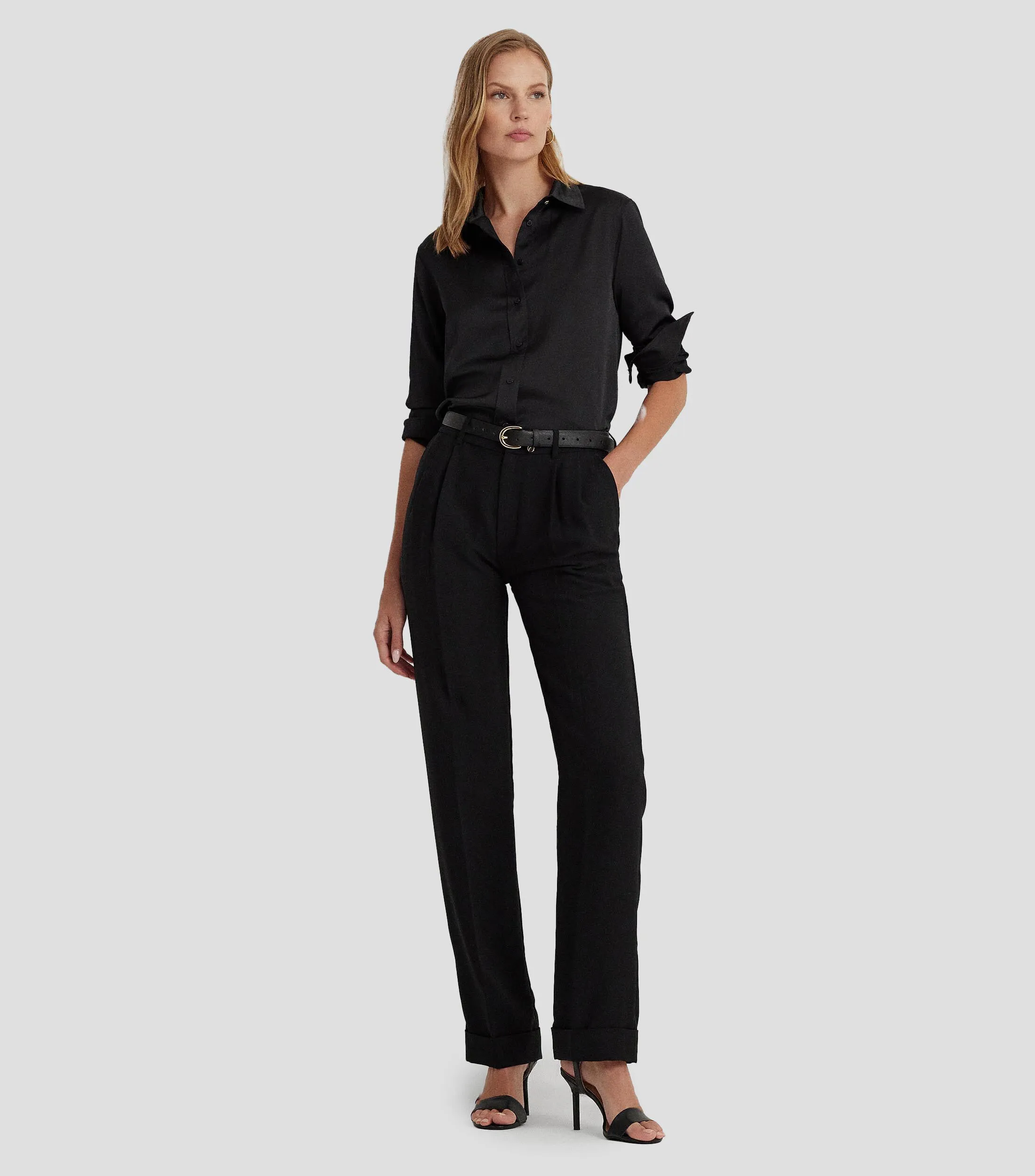 Lauren Ralph Lauren Camisa Charmeuse De Satén Mujer