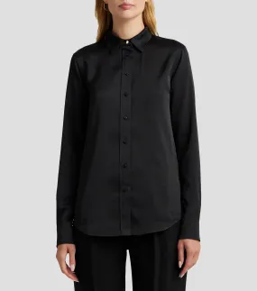 Lauren Ralph Lauren Camisa Charmeuse De Satén Mujer