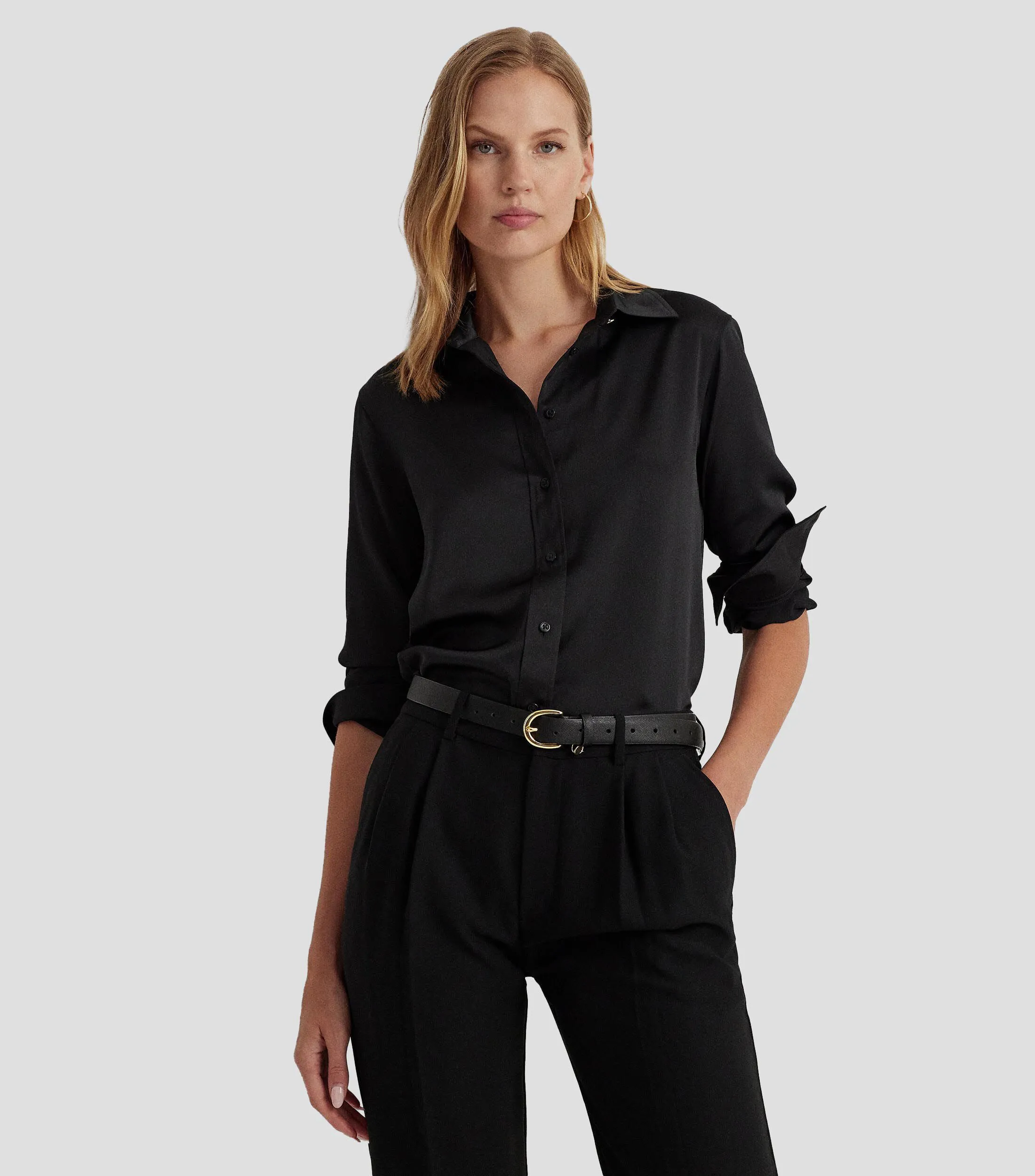 Lauren Ralph Lauren Camisa Charmeuse De Satén Mujer