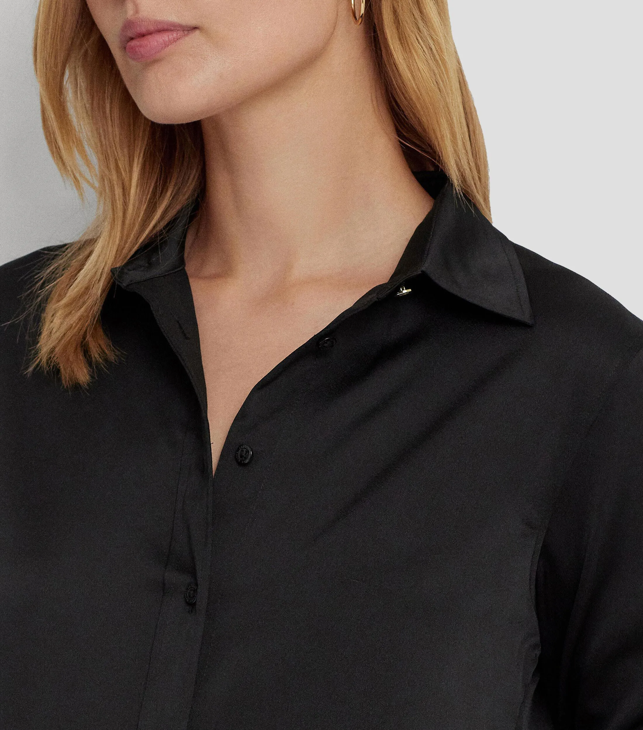 Lauren Ralph Lauren Camisa Charmeuse De Satén Mujer