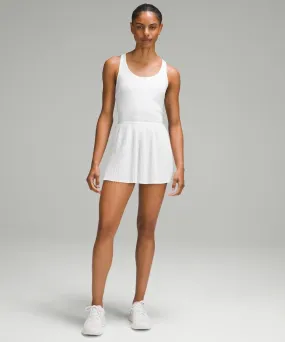 Lululemon Vestido de tenis plisado con escote redondo - Blancos | MG15-C1AO