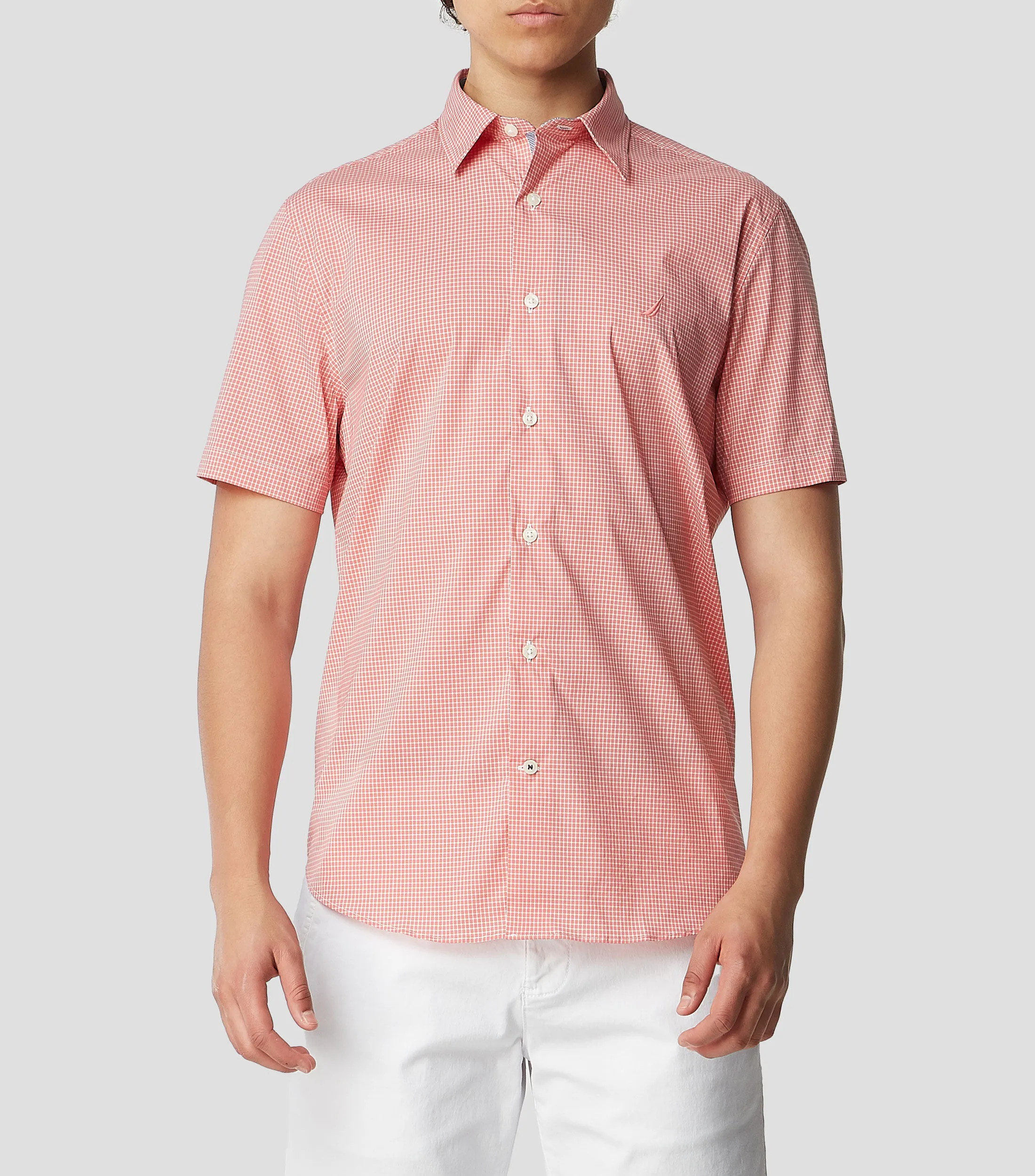 Nautica Camisa a cuadros manga corta Hombre