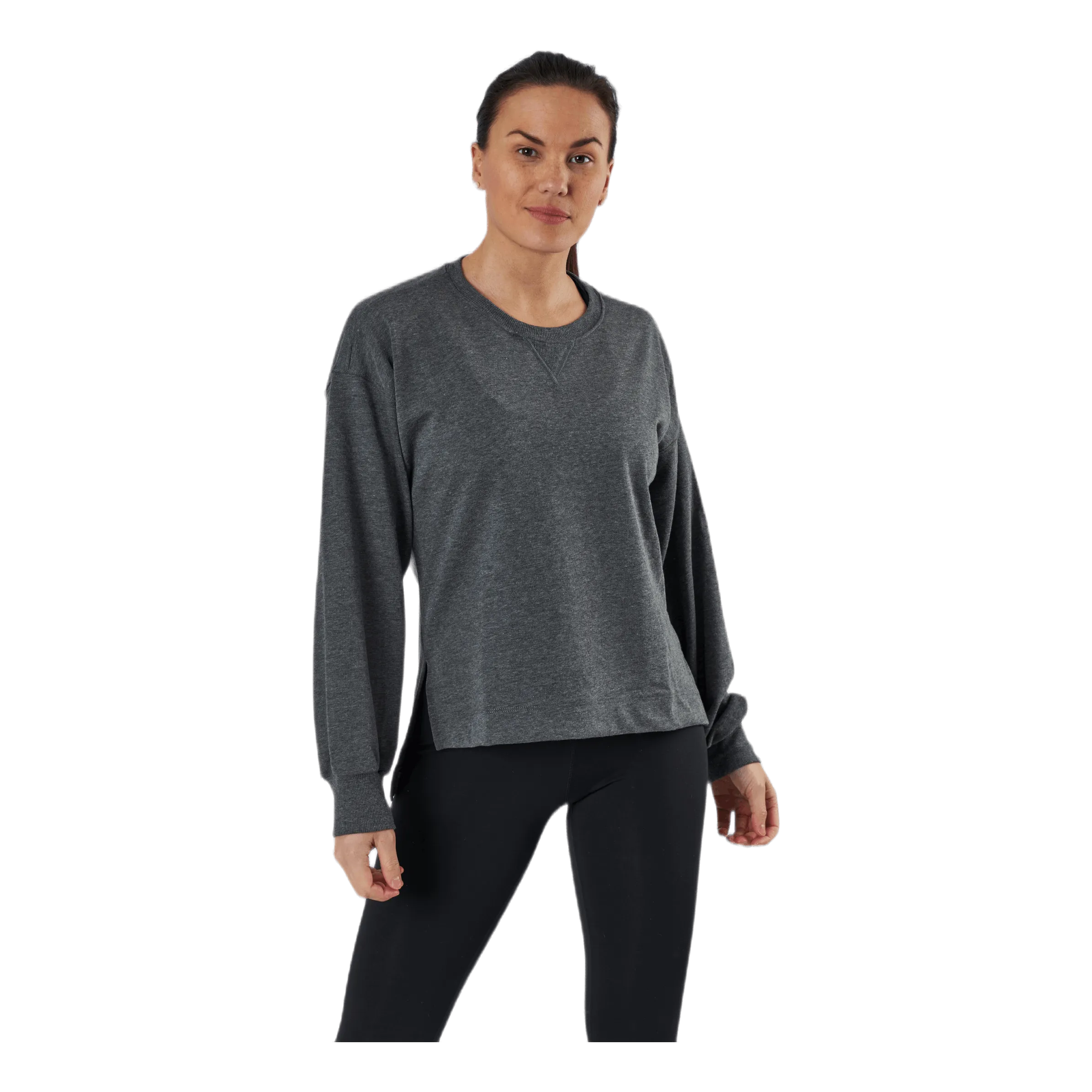 Nike Yoga French Terry Fleece LS Black/Grey