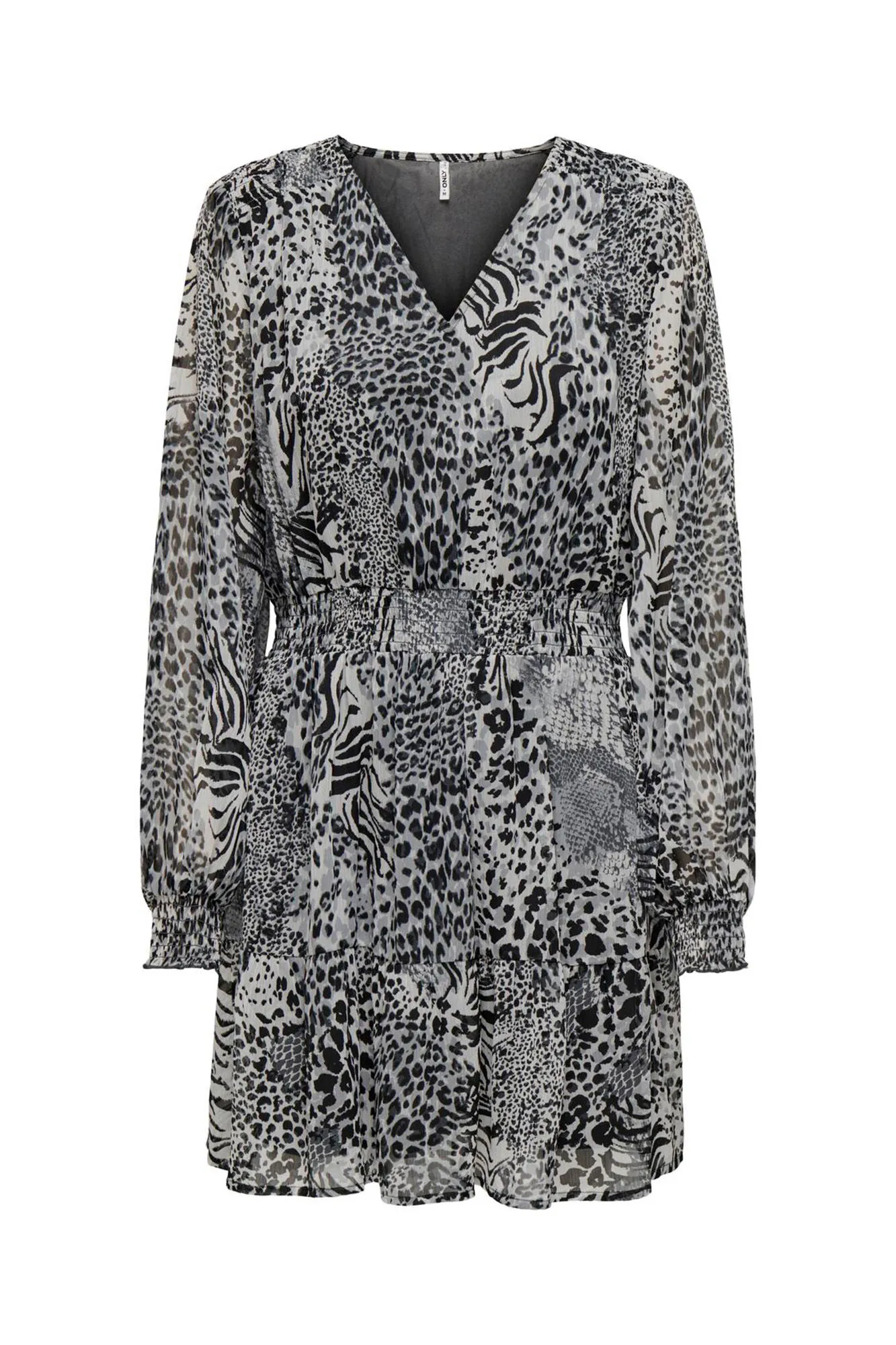 Only Vestido corto con estampado animal print