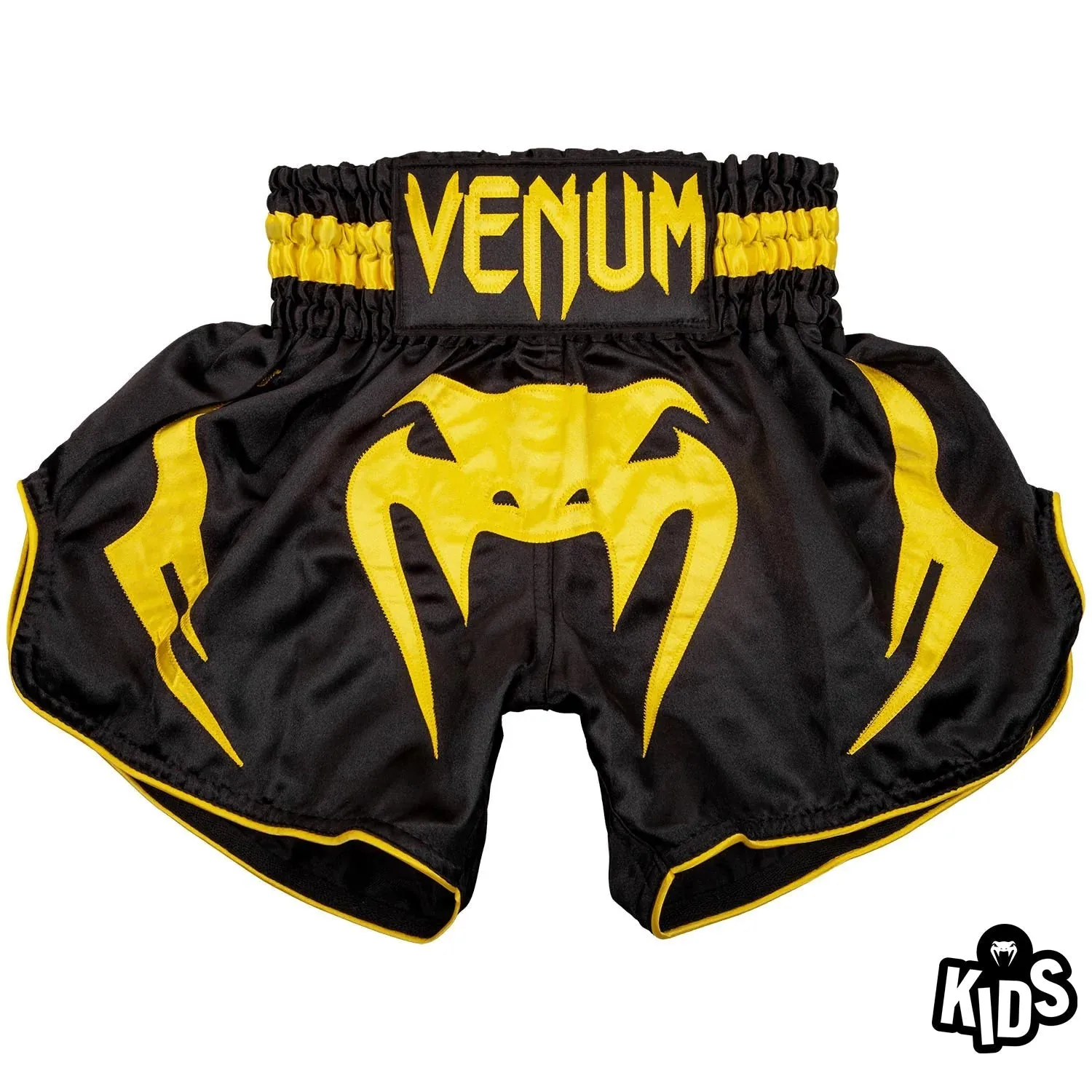 Pantalones Cortos de Muay Thai para Niños – Negro/Amarillo