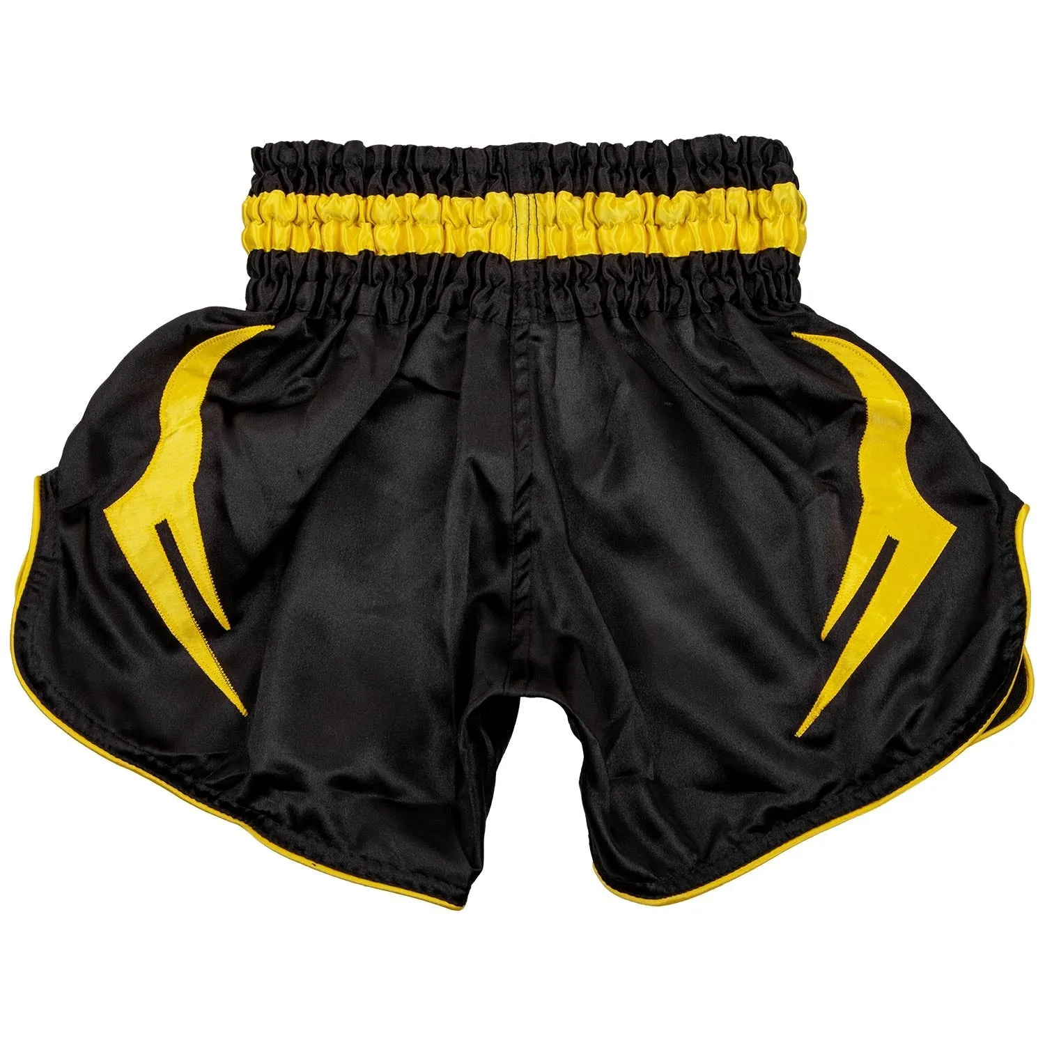 Pantalones Cortos de Muay Thai para Niños – Negro/Amarillo