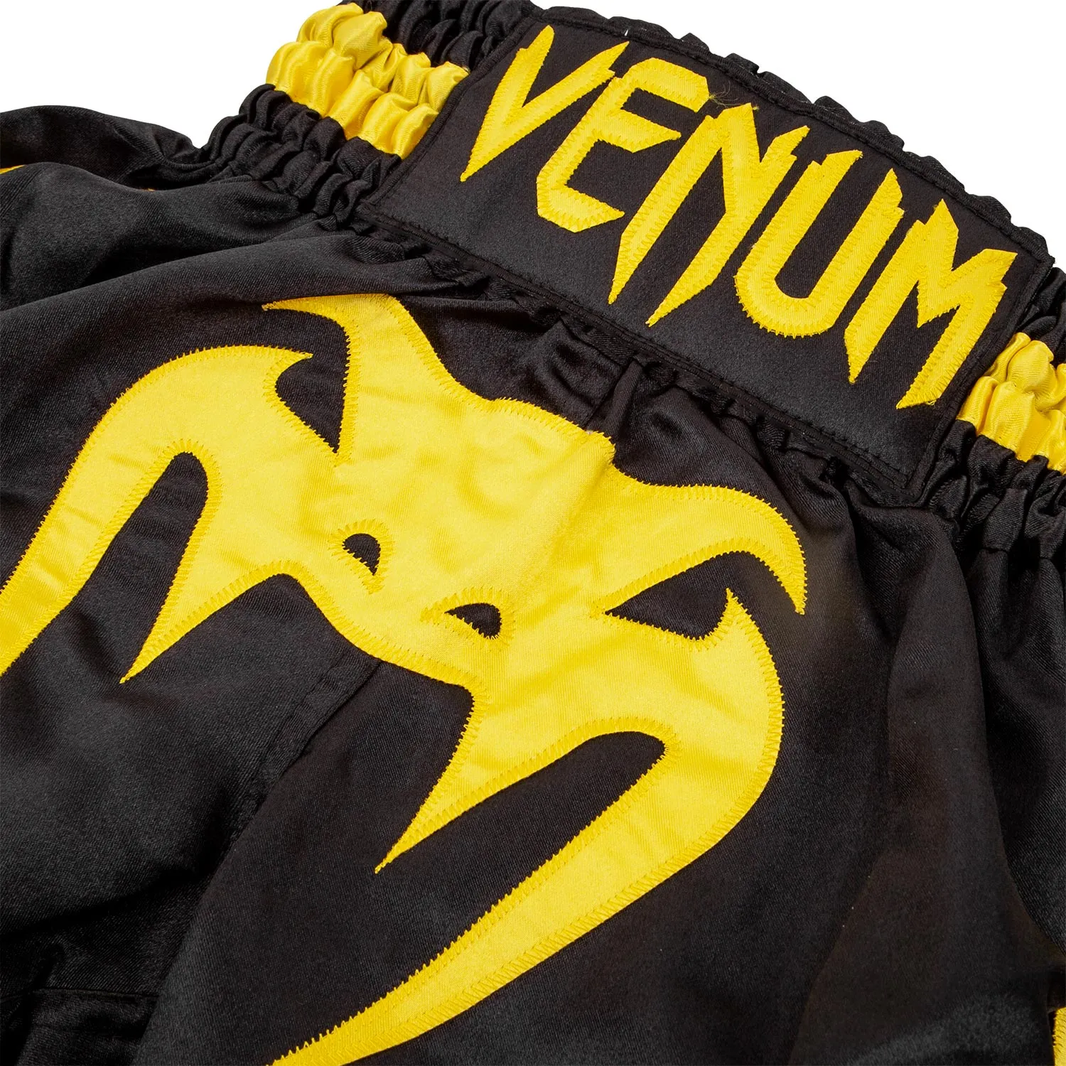 Pantalones Cortos de Muay Thai para Niños – Negro/Amarillo