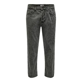  Pantalones tejanos Only & sons Onsavi Beam Crop Black Wash Pk 2852 Noos