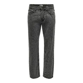  Pantalones tejanos Only & sons Onsedge Loose Black Washed Pk 2800 Noos