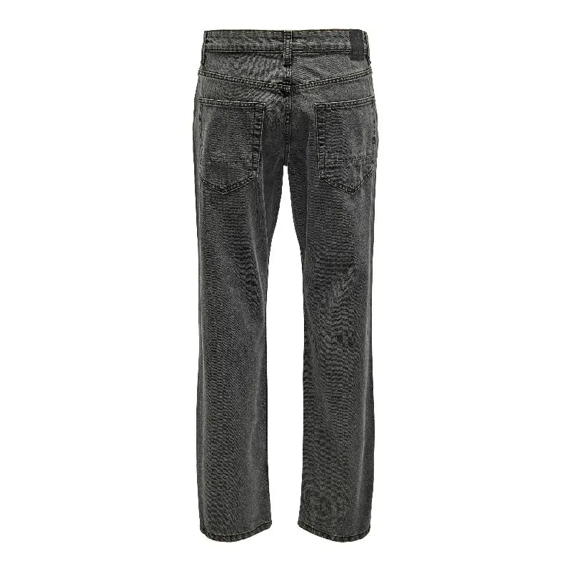  Pantalones tejanos Only & sons Onsedge Loose Black Washed Pk 2800 Noos