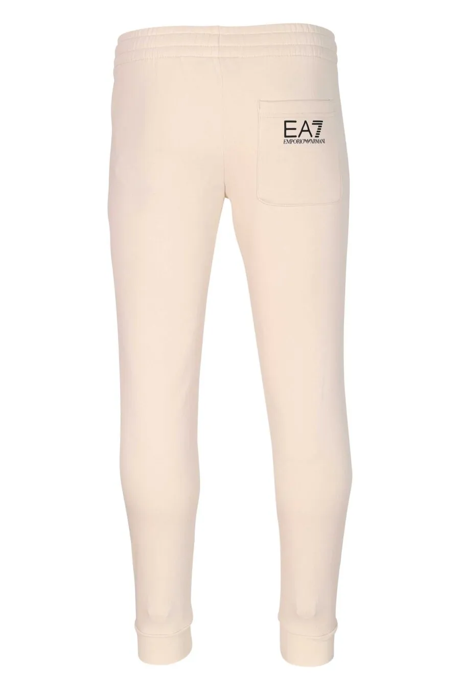 Pantalón de chándal beige con maxilogo en letras negro