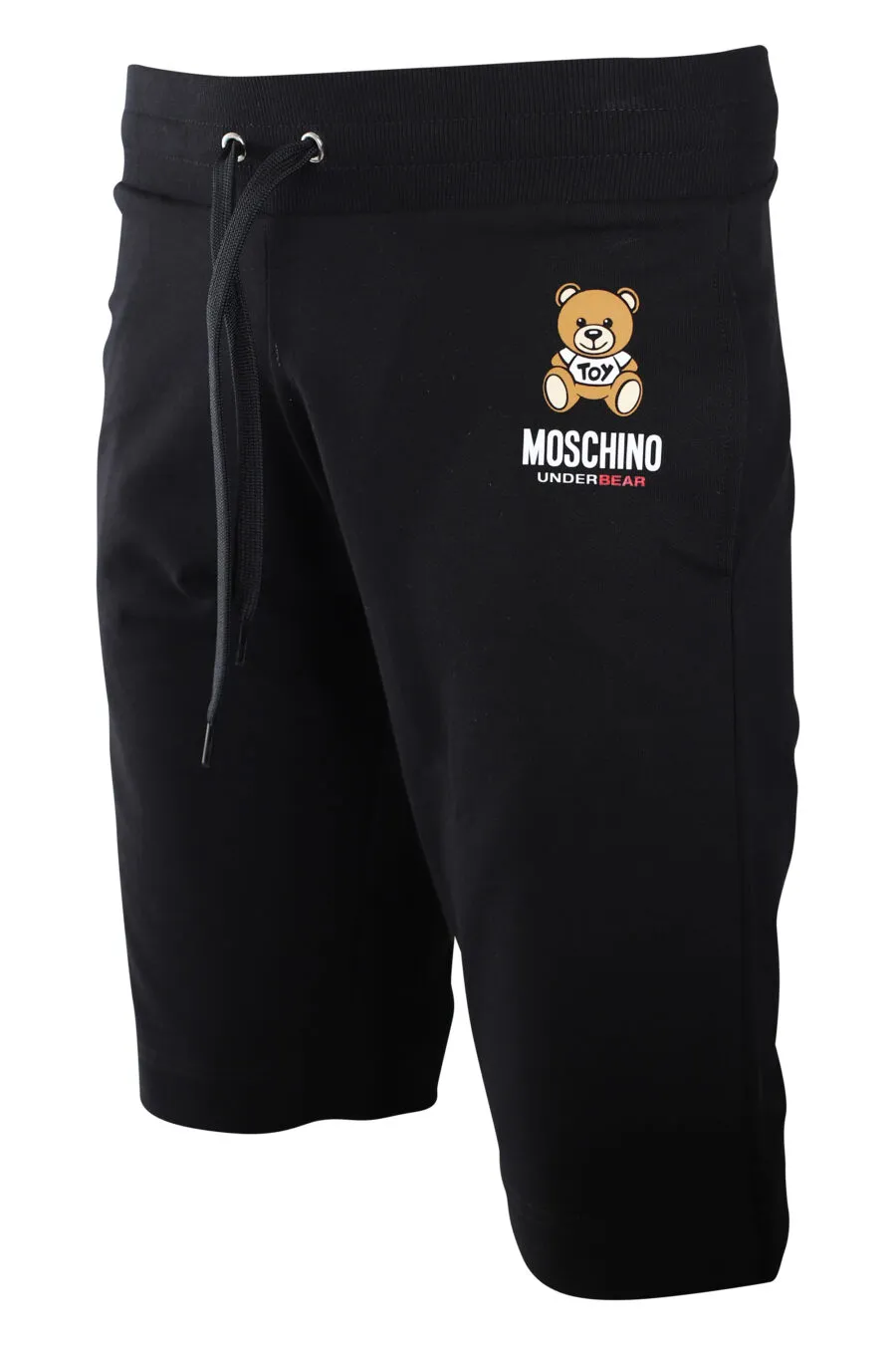 Pantalón de chándal corto negro con minilogo oso 