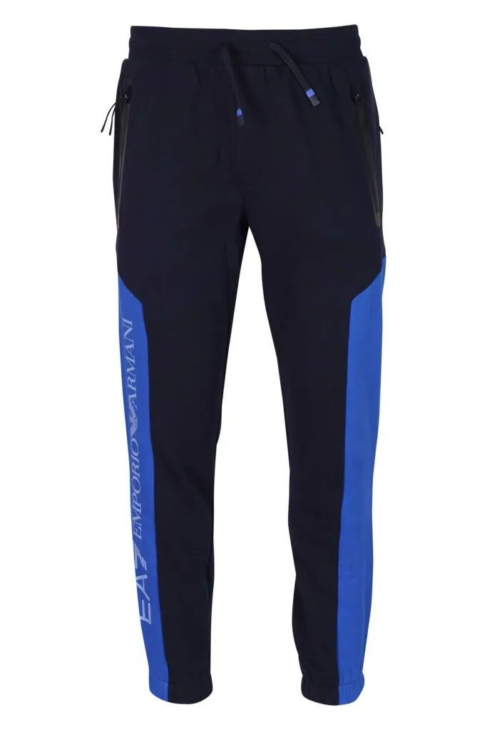 Pantalón de chándal negro con azul