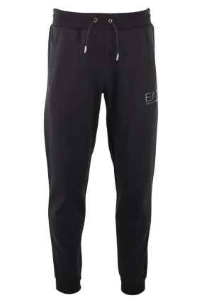 Pantalón de chándal negro con logo lux identity plateado